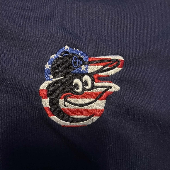 Nike Golf Dri-FIT Navy Polo Shirt Embroidered Baltimore Orioles - Picture 3 of 5